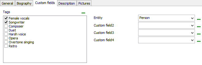 Edit custom fields