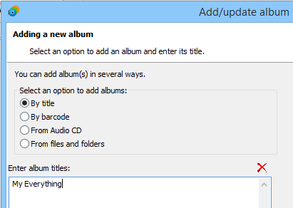 Adding an album by title